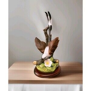 Homco Masterpiece Scissor-Tailed Flycatcher Porcelain Bird Figurine On Base Vtg